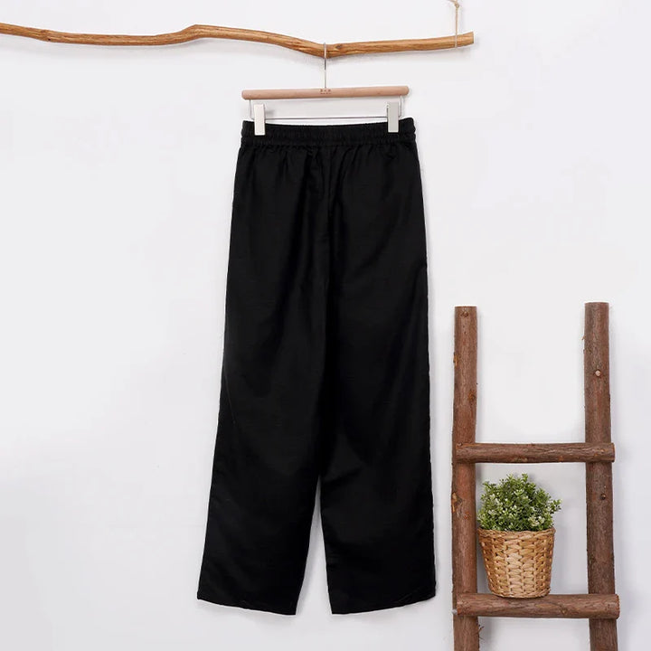 Olivia Bennet | Linen Lounge Pant for Women in Natural Fit