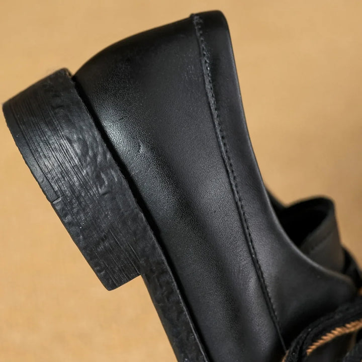 Olivia Bennet | Classic Leather Loafers for Women