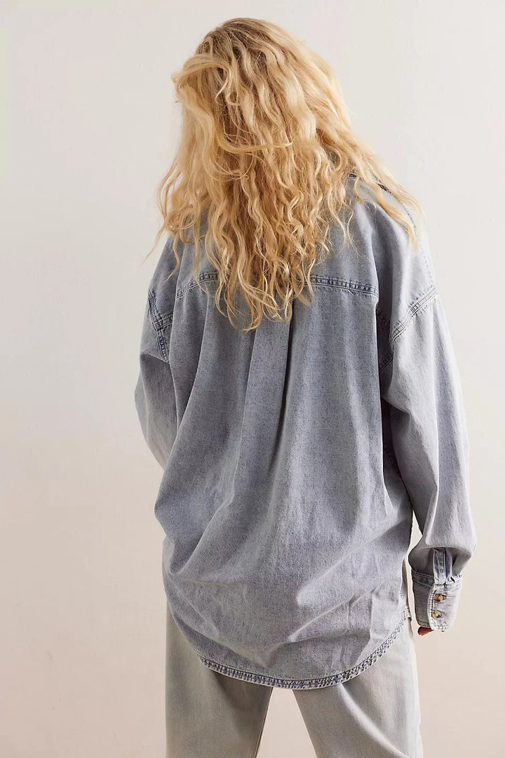 Olivia Bennet | Washed Denim Overshirt for Women