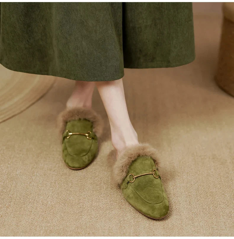 Olivia Bennet | Luxe Mule for Women in Leather, Slip-On, Black