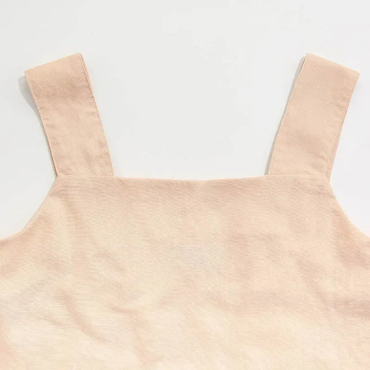Olivia Bennet | Square Neck Linen Crop Tank