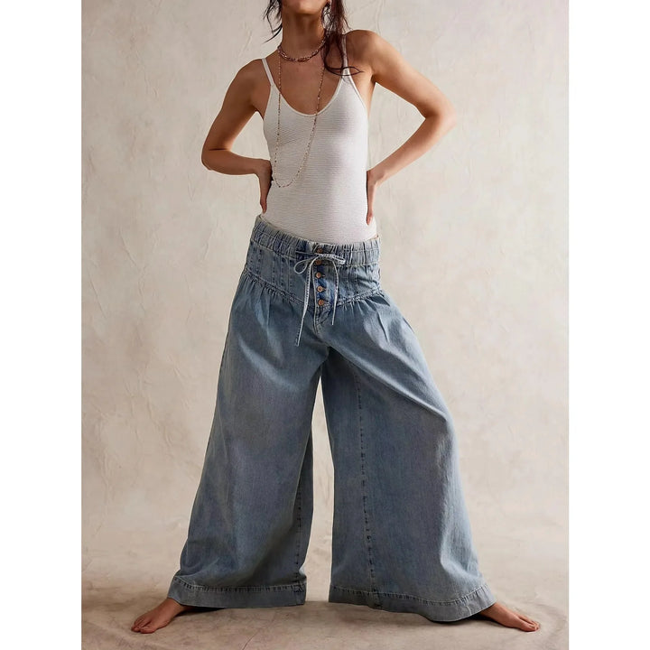 Olivia Bennet | Women's Chambray Pull-On Jeans