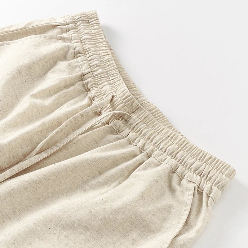 Olivia Bennet | Linen Lounge Pant for Women in Natural Fit