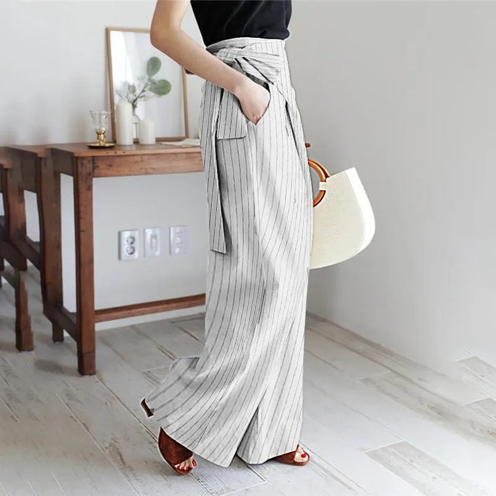 Olivia Bennet | Cotton Wide-Leg Pant for Women in Natural