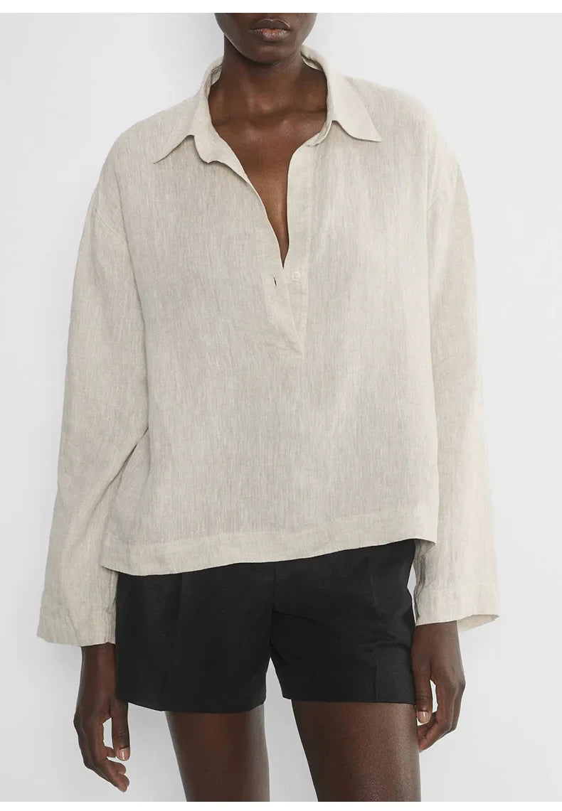 Olivia Bennet | Linen Pullover for Women in Classic Fit
