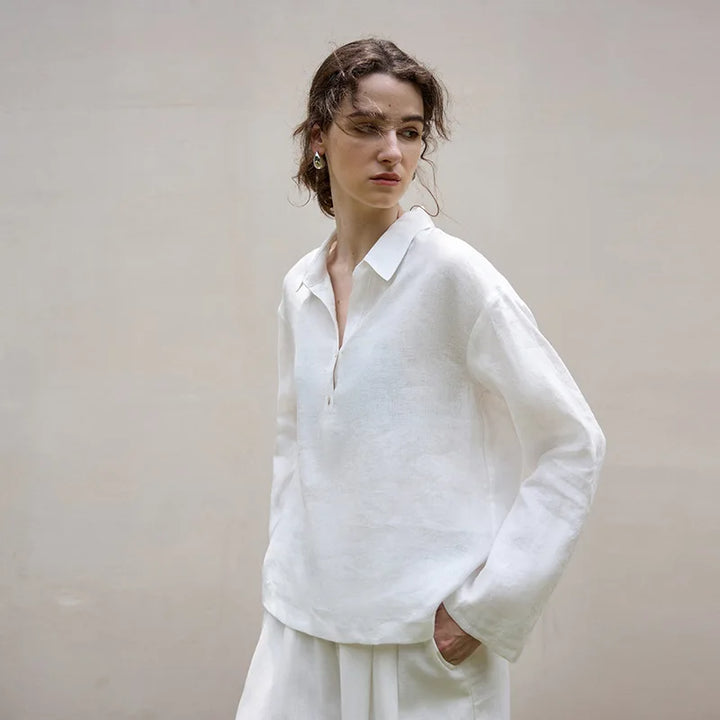 Olivia Bennet | Linen Pullover for Women in Classic Fit