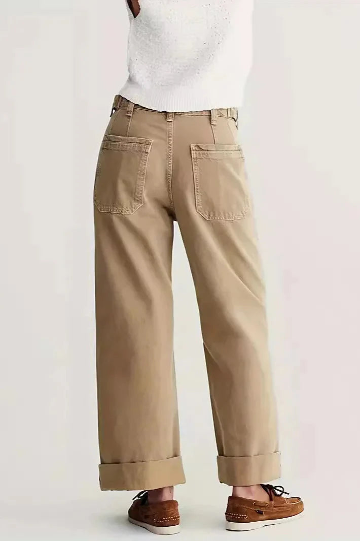 Olivia Bennet | High-Waist Wide-Leg Denim Jeans for Women
