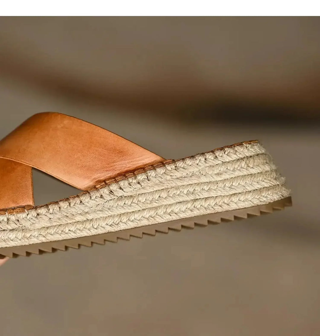 Olivia Bennet | Woven Leather Platform Sandals for Women