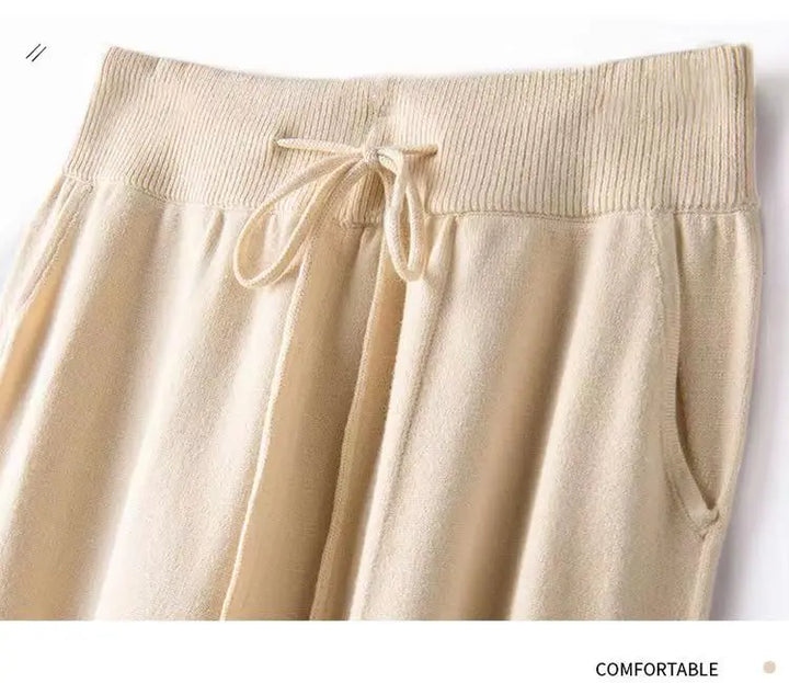Olivia Bennet | Wool Pants for Women in Classic Fit, Gray