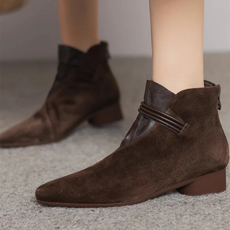 Olivia Bennet | Italian Crest Suede Boots for Women