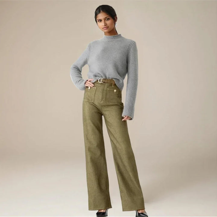 Olivia Bennet | Classic Wide-Leg Jean for Women in Denim Blue