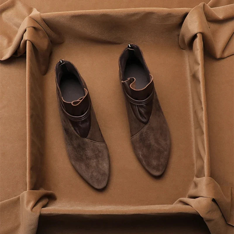 Olivia Bennet | Italian Crest Suede Boots for Women