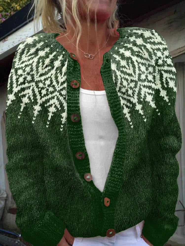 Sofie | Loose fitting cardigan with print