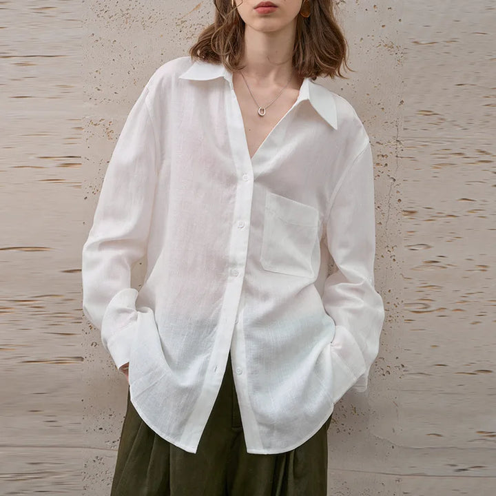 Olivia Bennet | Classic Linen Shirt for Women
