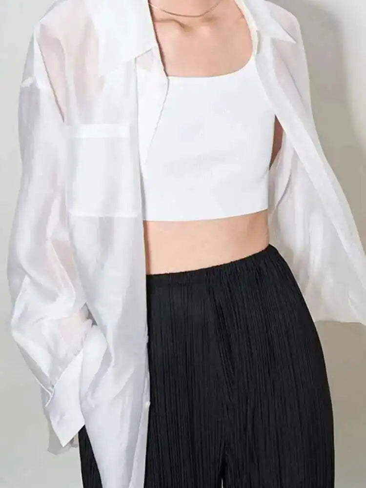 Olivia Bennet | Silk Poplin Blouse for Women in Flowing Fit