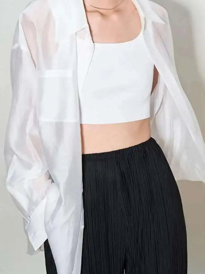Olivia Bennet | Silk Poplin Blouse for Women in Flowing Fit