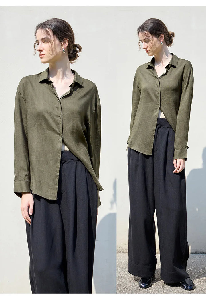 Olivia Bennet | Relaxed Ramie Button Down