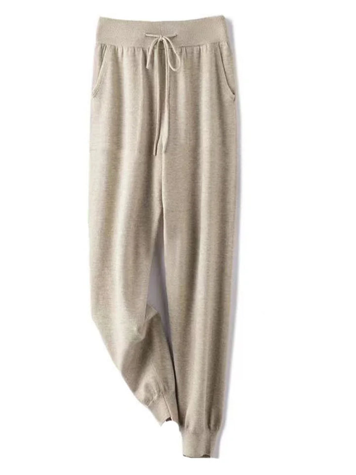 Olivia Bennet | Wool Pants for Women in Classic Fit, Gray