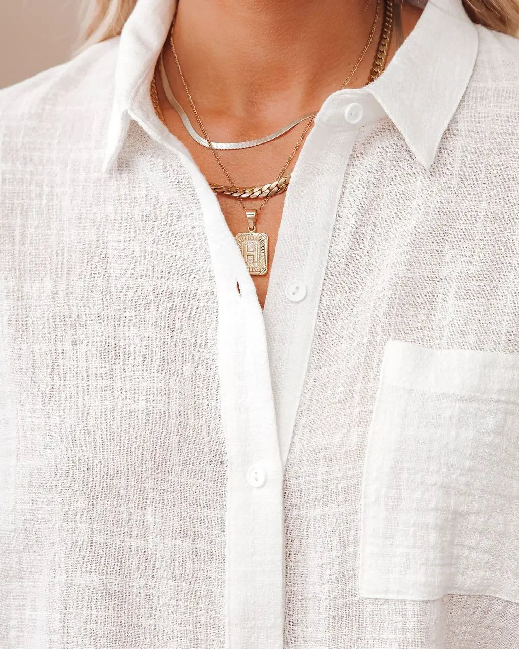 Olivia Bennet | Women's Blouse, Silk, Regular Fit, White, Elegant
