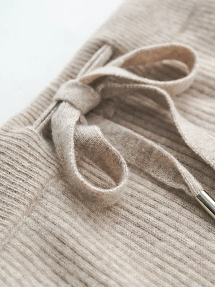 Olivia Bennet | Wool Wide Leg Pants for Women