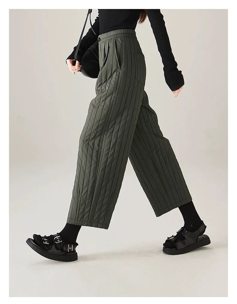 Olivia Bennet | Cotton Wide-Leg Pants for Women in Natural Color