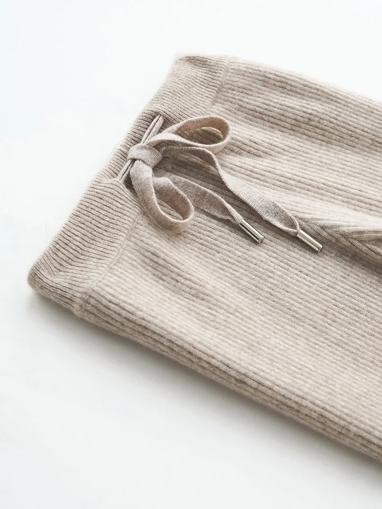 Olivia Bennet | Wool Wide Leg Pants for Women