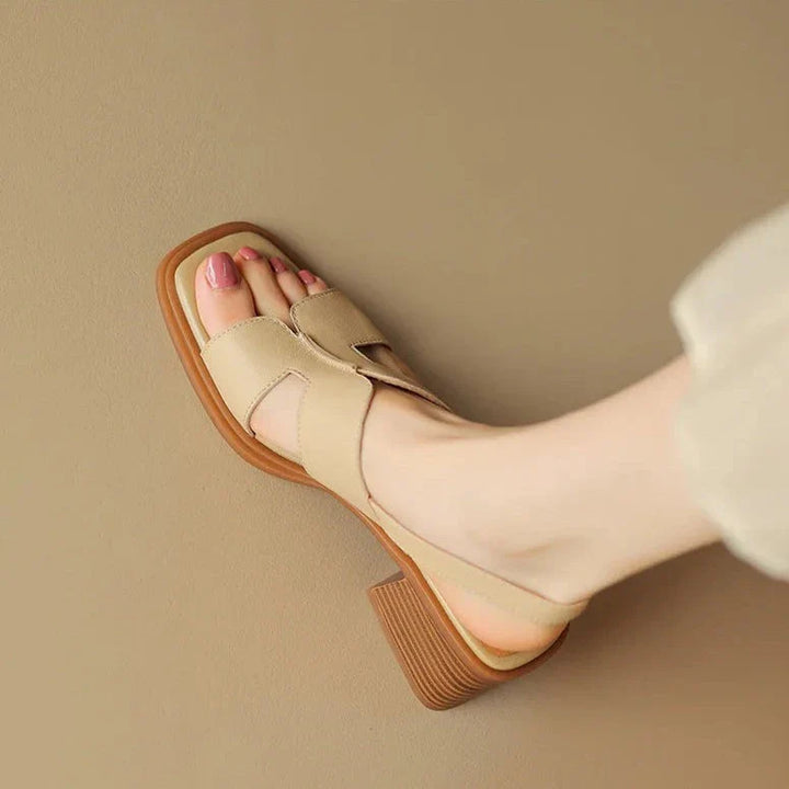 Olivia Bennet | Leather Heeled Sandals for Women