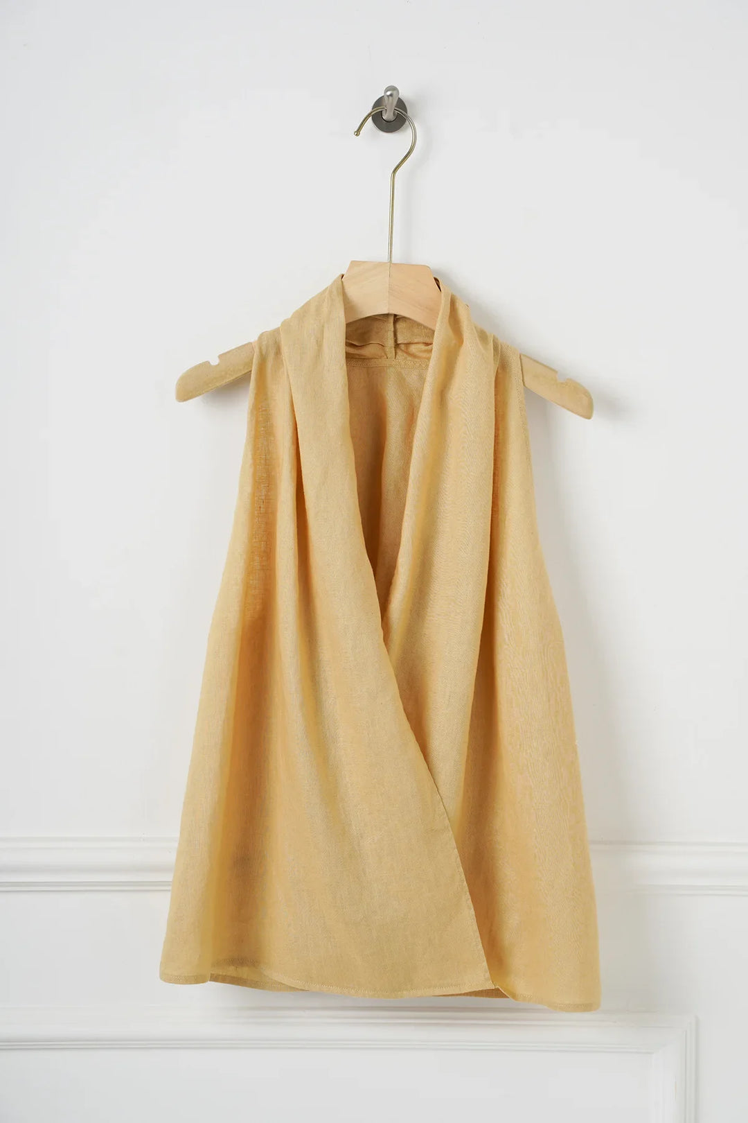 Olivia Bennet | Drape Linen Vest for Women