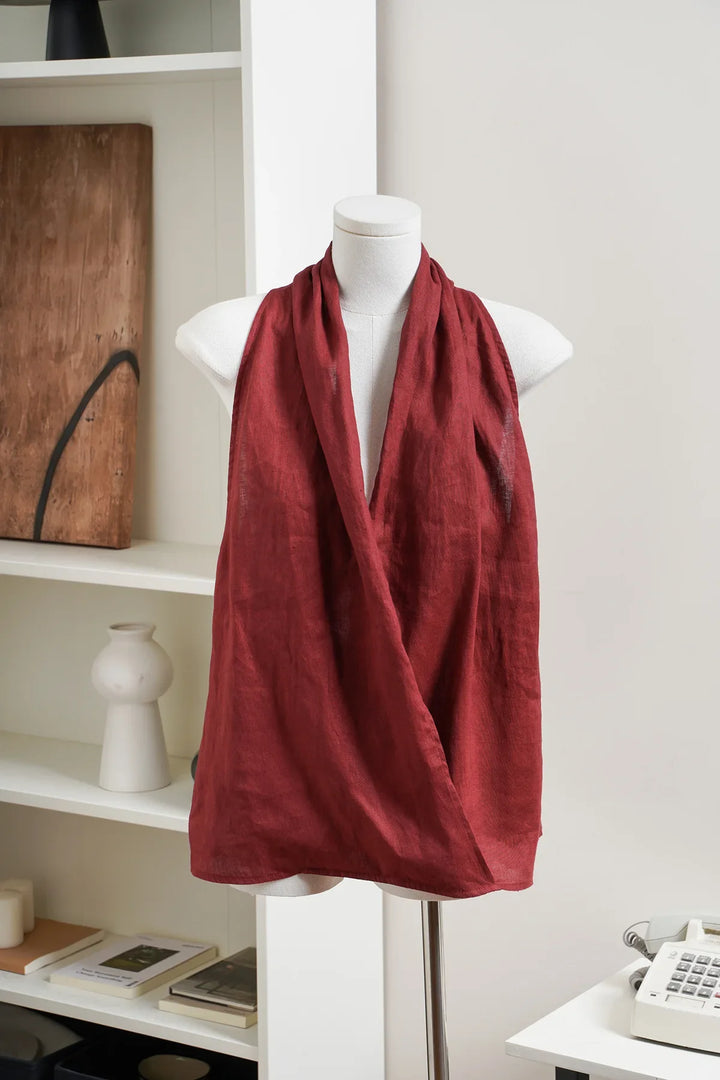 Olivia Bennet | Drape Linen Vest for Women