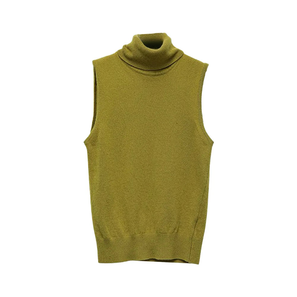 Olivia Bennet | High-Neck Vest for Women in Black