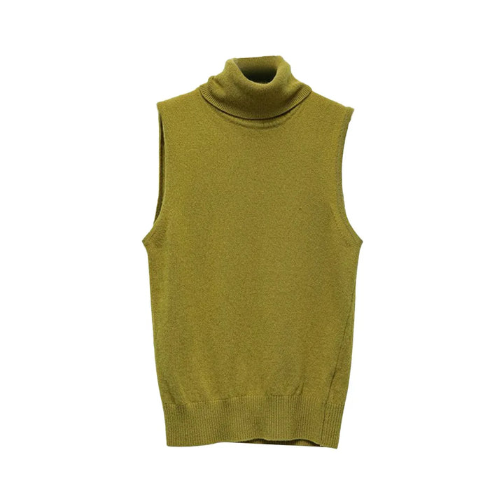 Olivia Bennet | High-Neck Vest for Women in Black