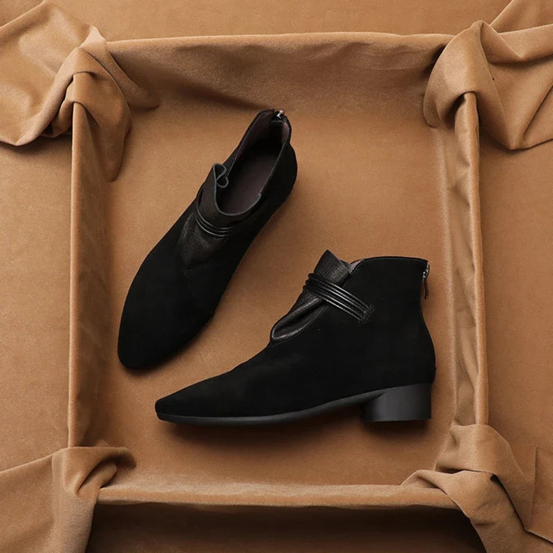 Olivia Bennet | Italian Crest Suede Boots for Women