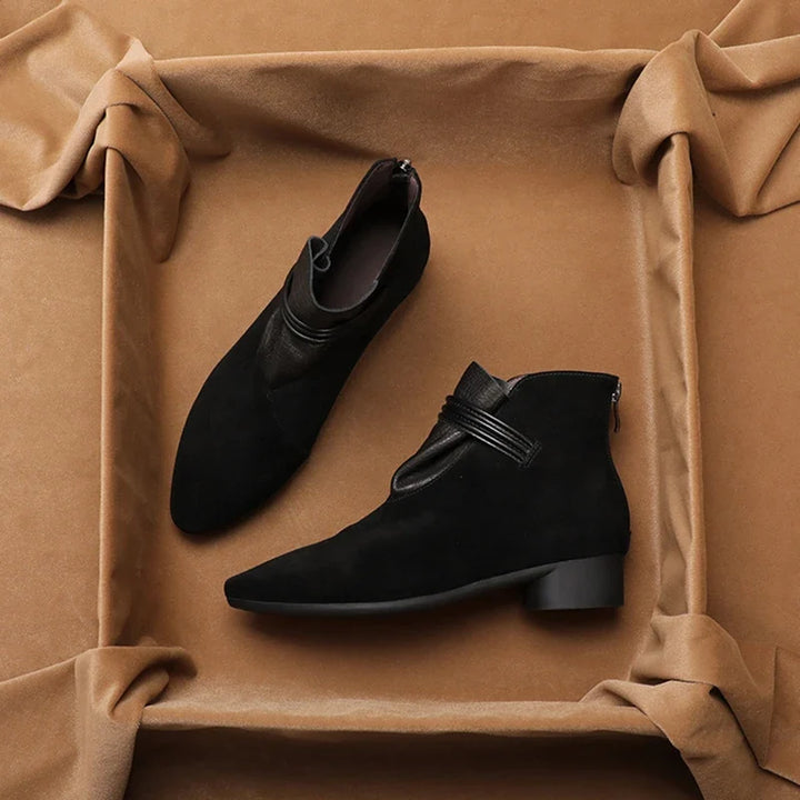 Olivia Bennet | Italian Crest Suede Boots for Women