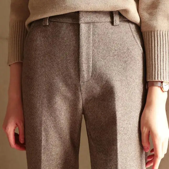 Olivia Bennet | Classic Wool Trousers for Women