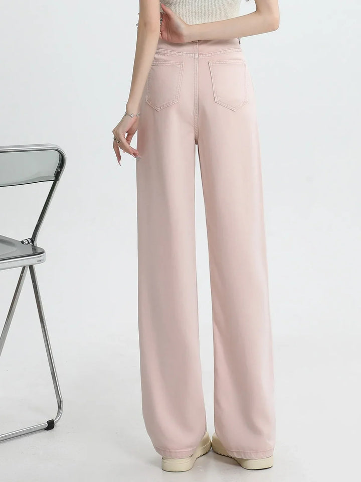 Olivia Bennet | Pink Denim Jeans for Women