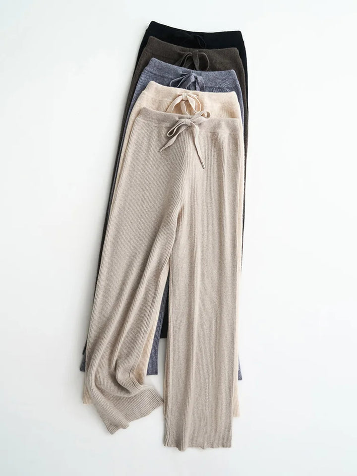 Olivia Bennet | Wool Wide Leg Pants for Women