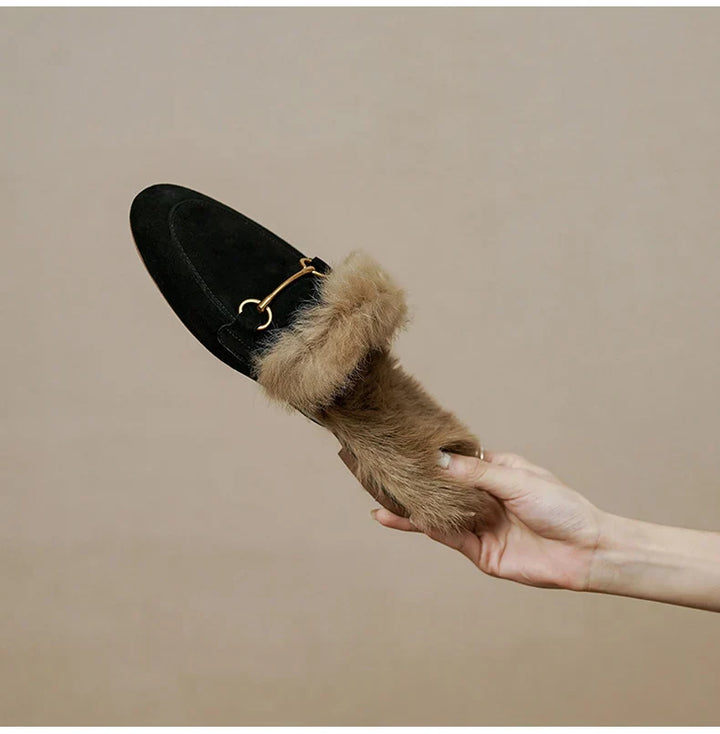 Olivia Bennet | Luxe Mule for Women in Leather, Slip-On, Black