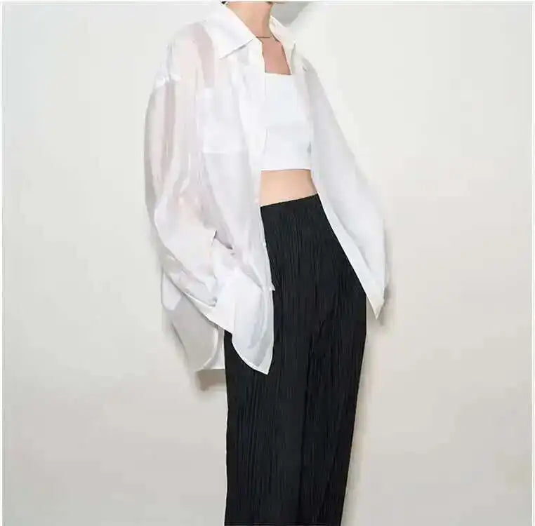 Olivia Bennet | Silk Poplin Blouse for Women in Flowing Fit