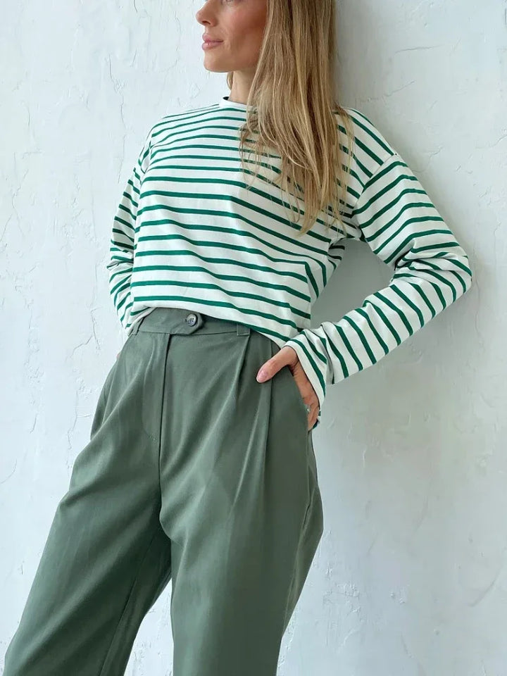 Olivia Bennet | Striped Cotton Shirt