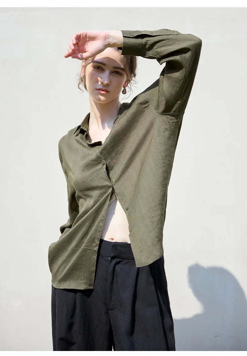 Olivia Bennet | Relaxed Ramie Button Down