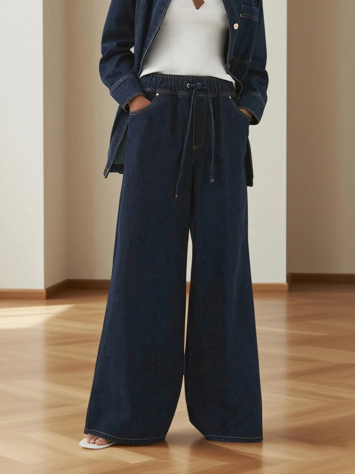 Olivia Bennet | Wide-Leg Jean for Women in Denim Blue