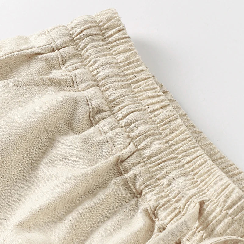Olivia Bennet | Linen Lounge Pant for Women in Natural Fit