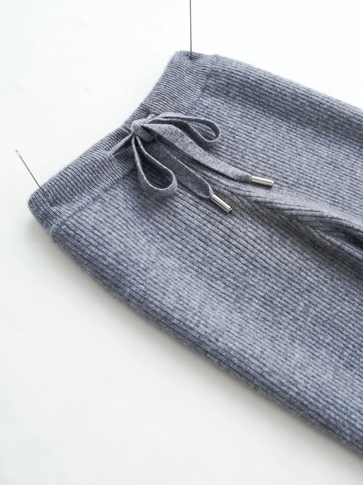 Olivia Bennet | Wool Wide Leg Pants for Women