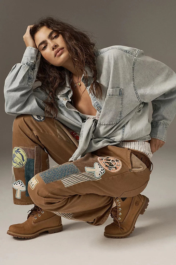 Olivia Bennet | Washed Denim Overshirt for Women