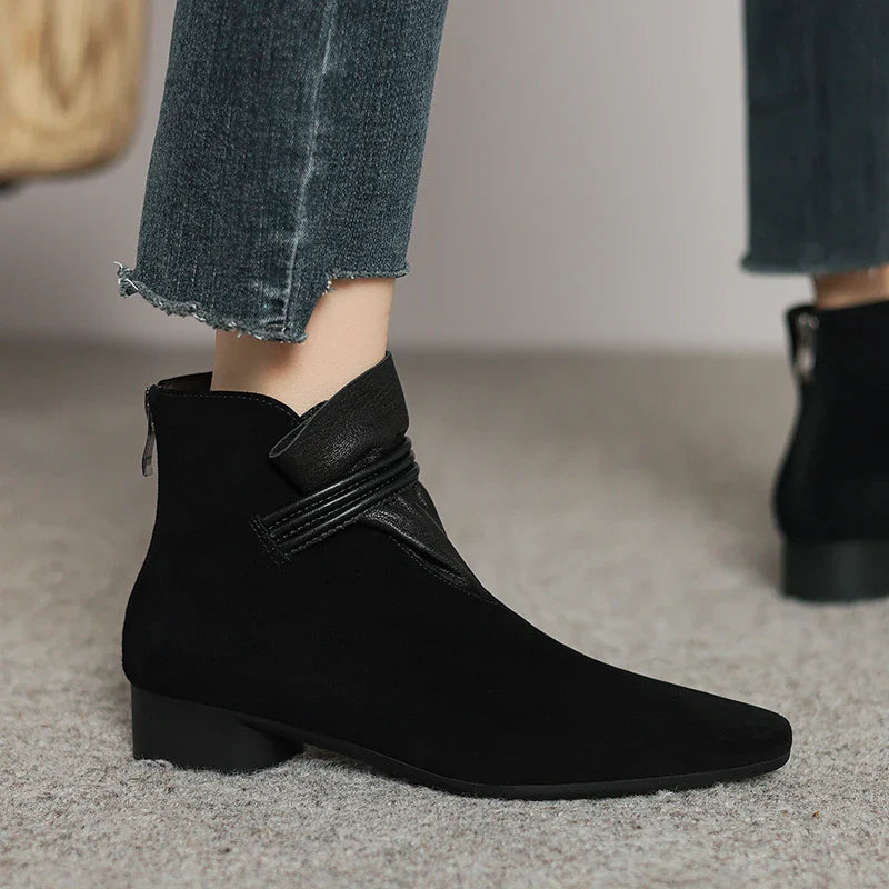 Olivia Bennet | Italian Crest Suede Boots for Women