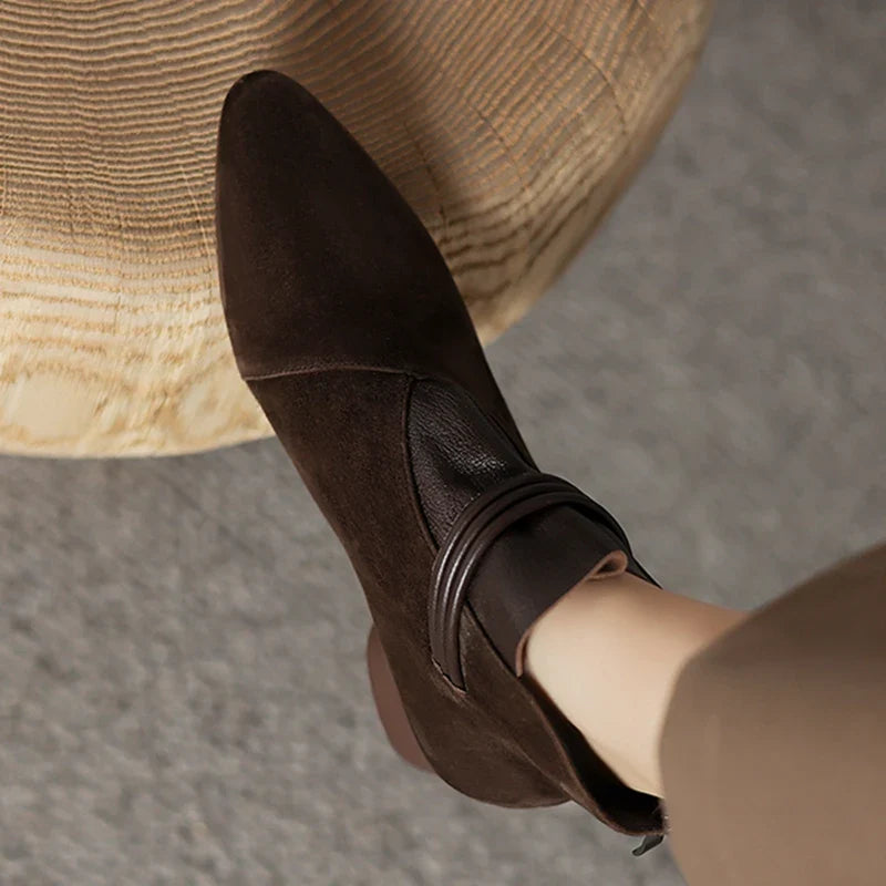 Olivia Bennet | Italian Crest Suede Boots for Women