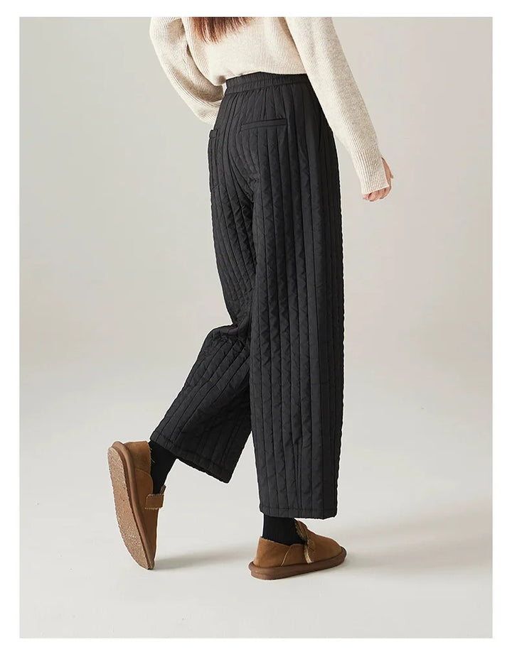 Olivia Bennet | Cotton Wide-Leg Pants for Women in Natural Color