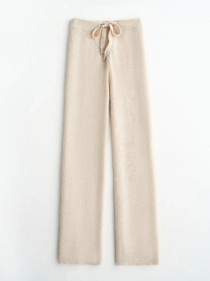 Olivia Bennet | Wool Wide Leg Pants for Women