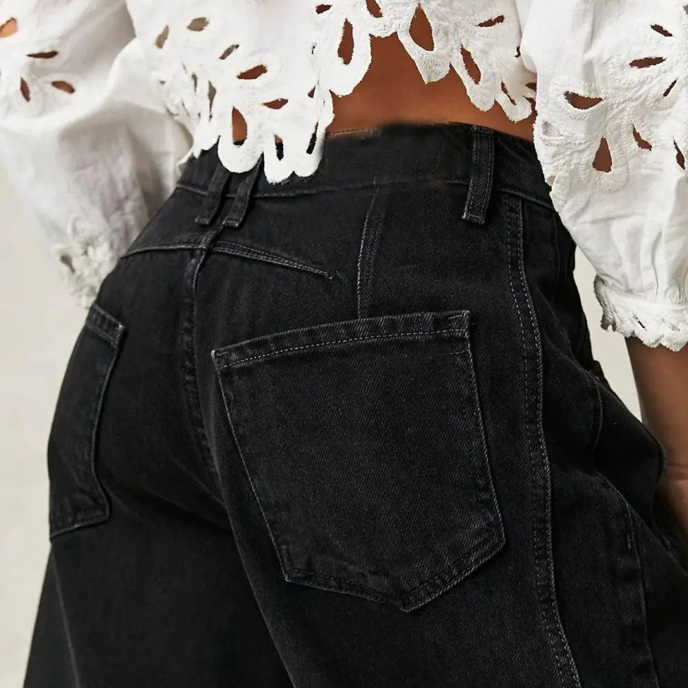 Olivia Bennet | Barrel-Leg Denim Jeans for Women
