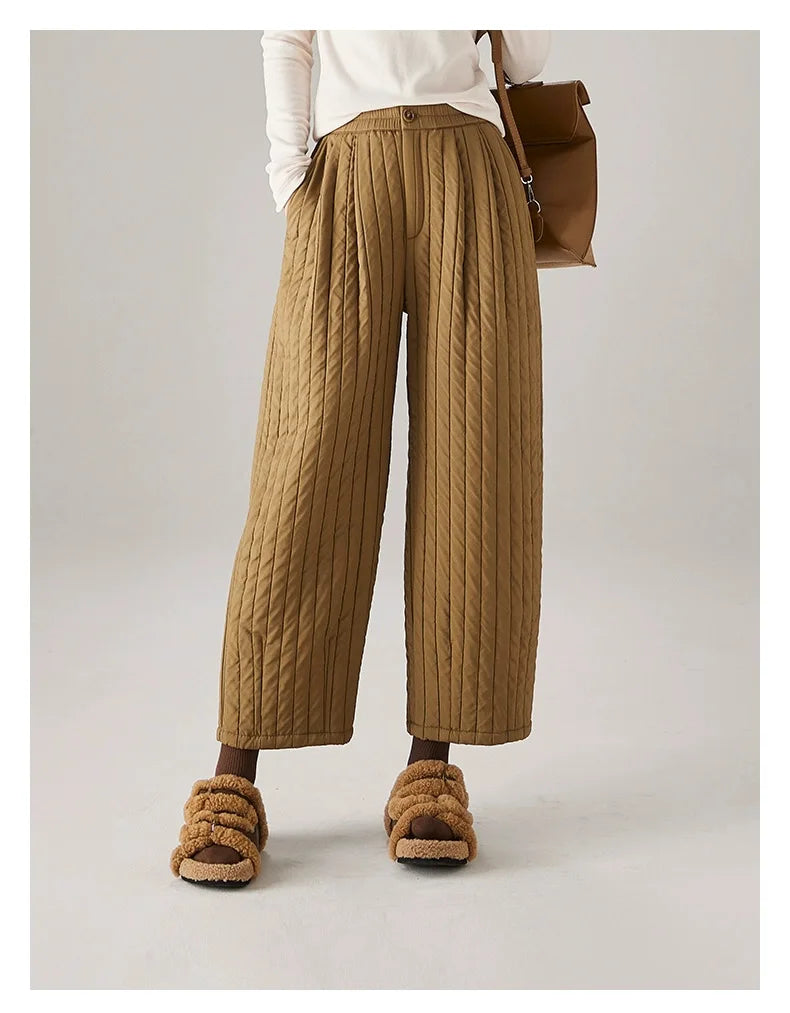 Olivia Bennet | Cotton Wide-Leg Pants for Women in Natural Color